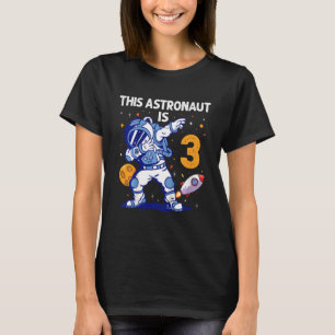 Kinder 3 Jahre Astronaut Weltraumplanet 3. Geburts T-Shirt