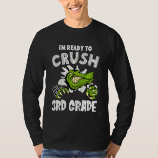Kinder 3. Klasse Zurück zur Schule Alligator Kroko T-Shirt