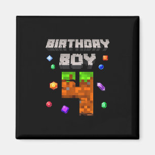 Kinder 4. Geburtstag Junge 4 Videospieler Pixel Za Magnet