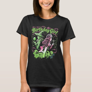 Kinder 4. Geburtstag Rosa und Grün 4 Jahre alt T-Shirt