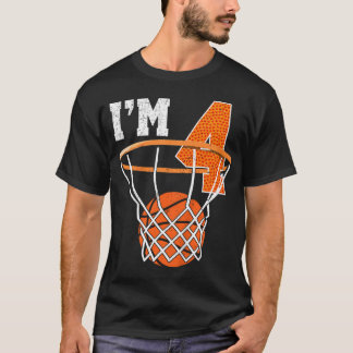 Kinder 4. Geburtstag Shirt Boy Basketball Kinder 4