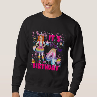 Kinder 4 Geburtstagskinder 4 Jahre Rothaarige 4 Ja Sweatshirt