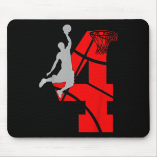 Kinder 4 Jahre 4 Basketball GeburtstagspartyThema Mousepad