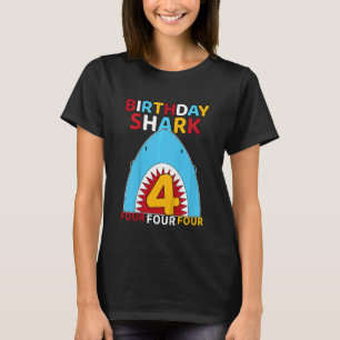 Kinder 4 Jahre alt Birthday Shark Boys Mädchen Nie T-Shirt