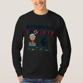 Kinder 4 Jahre alt Kleiner Fischerjunge Fischen Ki T-Shirt
