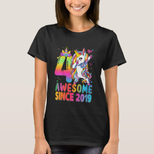Kinder 4 Jahre alte Mädchen Schlucken Einhorn Phan T-Shirt