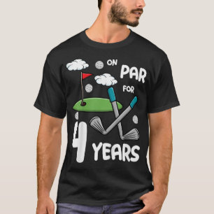 Kinder 4 Jahre alter Golf Geburtstagsparty Geschen T-Shirt