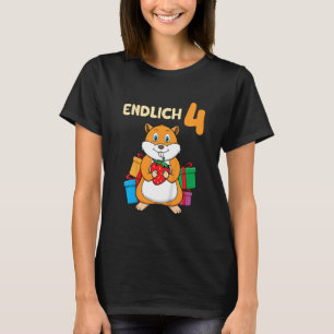 Kinder 4 Jahre Hamster mit niedlicher Erdbeere zum T-Shirt