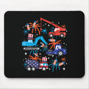 Kinder 4. Juli Baustellenfahrzeuge Fahrzeug Patrio Mousepad