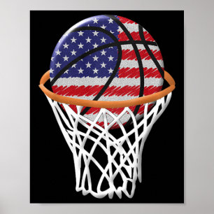 Kinder 4. Juli Bysketbyll US Flagge Kinder Jugend Poster