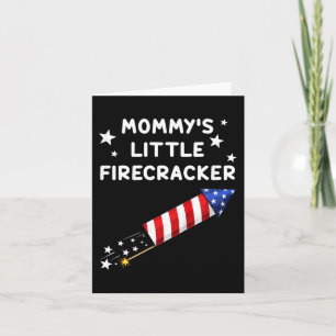 Kinder 4. Juli Mommy's Little Firecracker Spaß Bo Karte