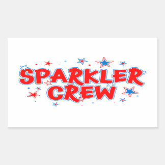 Kinder 4. Juli Shirt: Sparkler-Crew Rechteckiger Aufkleber