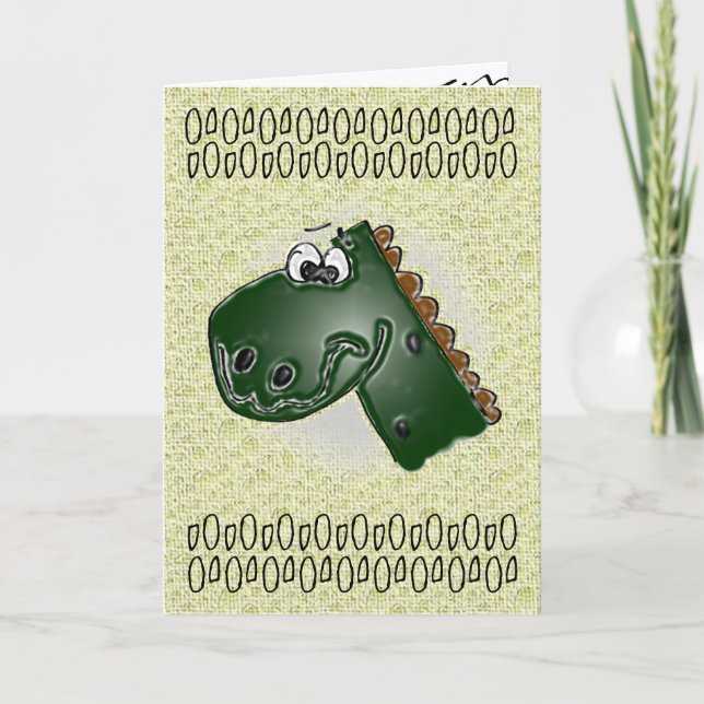 Kinder 4TH Geburtstag 3D Dinosaurier Karte (Vorderseite)