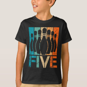 Kinder 5. Bowling Geburtstag 5 Jahre Geburtstag T-Shirt