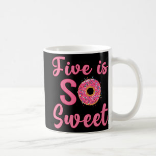 Kinder 5. Donut Geburtstagsparty 5 Jahre alt Sweet Kaffeetasse