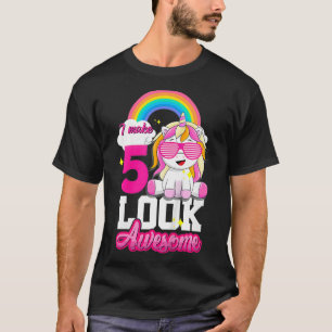 Kinder 5. Geburtstagsmädchen phantastisches niedli T-Shirt