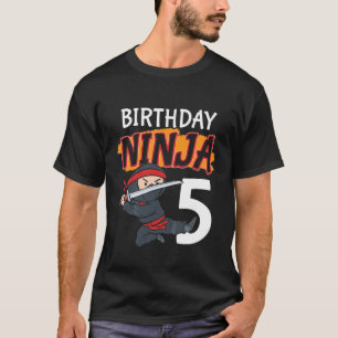 Kinder 5 Jahre alt 5. Ninja Geburtstagskinder Part T-Shirt