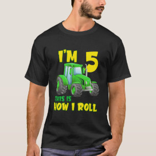 Kinder 5 Jahre alt Geburtstag Boy Traktor 5th B T-Shirt