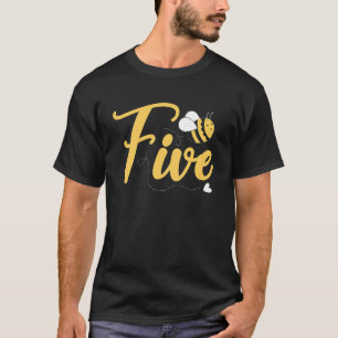 Kinder 5 Jahre alt Mädchen Begebenheit 5. Geburtst T-Shirt