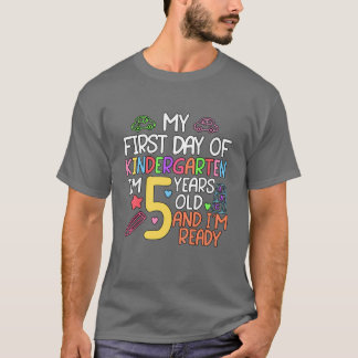 Kinder 5 Jahre alt Student wieder an der Schule T-Shirt
