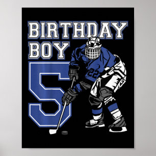Kinder 5 Jahre alte Eishockey Geburtstagsfeier 5 Poster