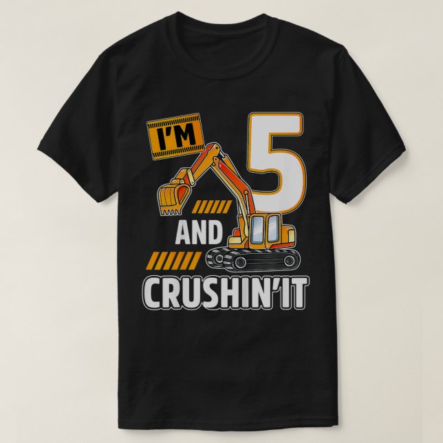 Kinder 5 Jahre alte Fahrzeuge Baukasten Bir T-Shirt (Design vorne)