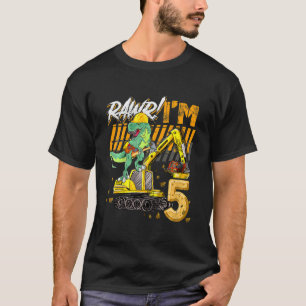 Kinder 5 Jahre alter Dinosaurier Baugraf 5t T-Shirt