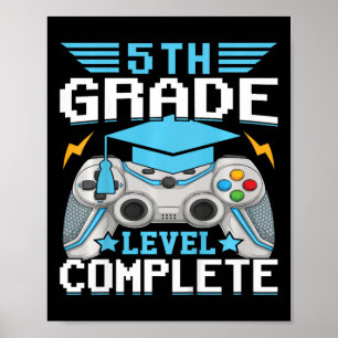 Kinder 5. Klasse vollständige Gamer-Klasse 2024 Poster