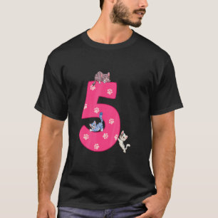 Kinder 5h Katze Geburtstag Celebrant 5 Jahre alt K T-Shirt