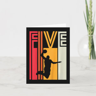 Kinder 5th Birthday Basketball Lover Geschenk 5 Ja Karte
