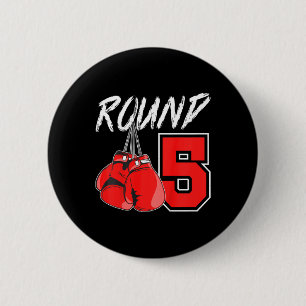 Kinder 5th Birthday Boxing Boxer Boxer 5 Jahre alt Button