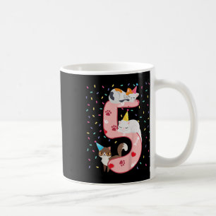 Kinder 5th Birthday Girl Niedlich Cat Outfit 5 Jah Kaffeetasse