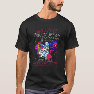 Kinder 5th Birthday Mission beendet Astronaut 5 Y T-Shirt