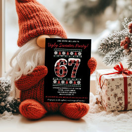 Kinder-67-hässliches-Weihnachts-Pullover-Party Einladung