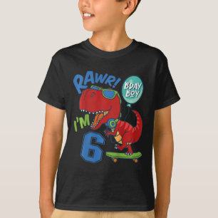 Kinder 6. Geburtstag 6 Jahre alter Junge Roter T-R T-Shirt