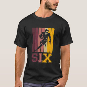 Kinder 6. Geburtstag für Boys Football Player 6 Ja T-Shirt