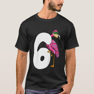 Kinder 6. Geburtstag für Mädchen Rosa Flamingo 6 J T-Shirt