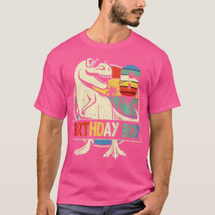 Kinder 6. Geburtstag Junge Dino Rex Dinosaur Boys  T-Shirt