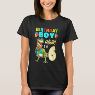 Kinder 6. Geburtstag Junge Kinder 6 Jahre alt Rex T-Shirt