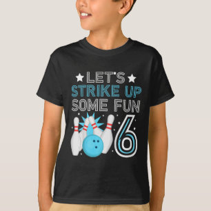 Kinder 6. Geburtstagsparty Bowling Junge 6 Jahre a T-Shirt
