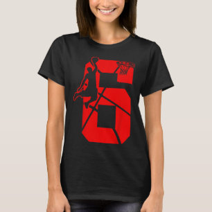 Kinder 6 Jahre alt 6 Bysketbyll Geburtstagsparty T T-Shirt