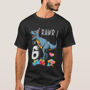 Kinder 6 Jahre alt 6. Geburtstag Junge Rawi I m 6 T-Shirt