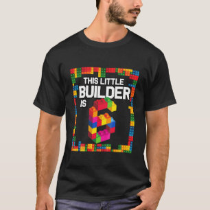 Kinder 6 Jahre alt Gebäude blockiert Geburtstag T  T-Shirt