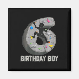 Kinder 6 Jahre alt Klettern 6. Geburtstag Advent Magnet
