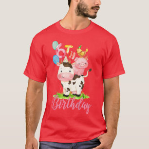 Kinder 6 Jahre alt Mädchen Landtiere ihre 6. Gebur T-Shirt