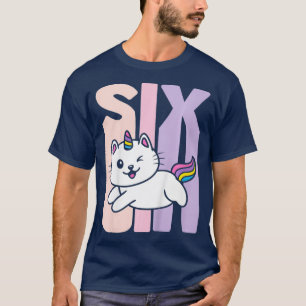 Kinder 6 Jahre alt Niedlich Caticorn Cat Unicorn G T-Shirt