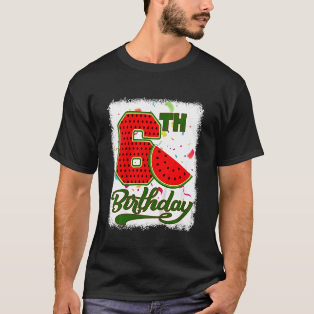 Kinder 6 Jahre alt Wassermelone Tropische Früchte  T-Shirt (Vorderseite)