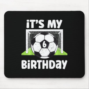 Kinder 6 Jahre alte Fußball 6. Geburtstag Spieler  Mousepad