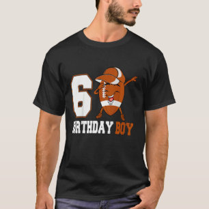 Kinder 6 Jahre alter Dabbing Fußball 6. Geburtstag T-Shirt