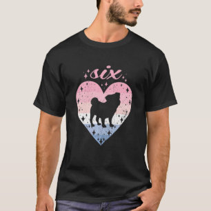 Kinder 6 Jahre alter Niedlicher Hund Geburtstagski T-Shirt